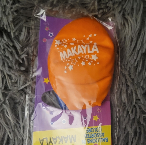 Personalized Balloons for every occasion, "MAKAYLA" in assorted Colors - Picture 2 of 3
